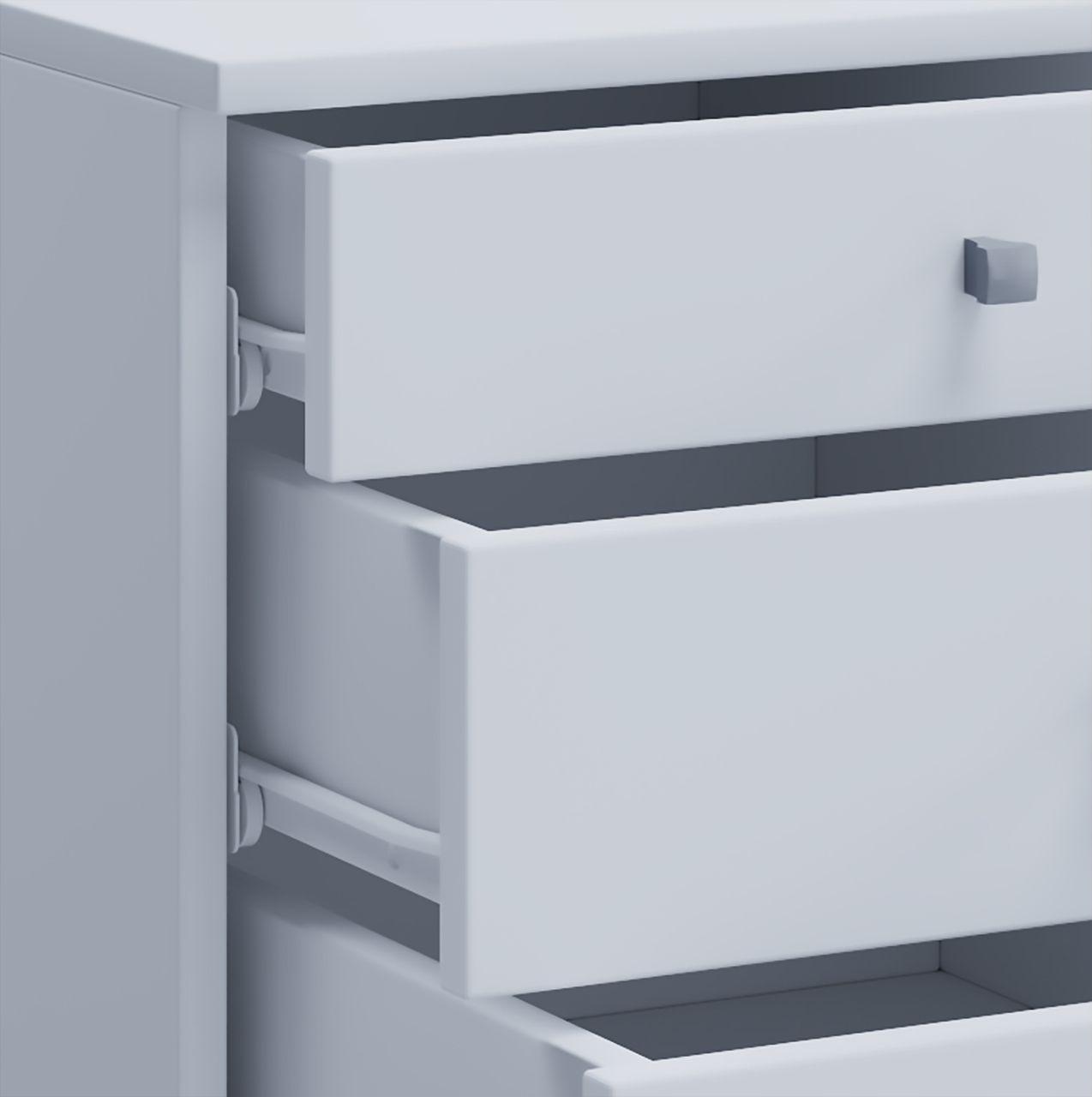 VCM Rollcontainer Lona Maxi weiß