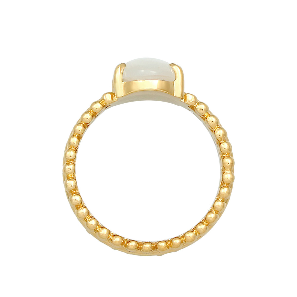 Elli PREMIUM Elli PREMIUM Bague Femmes Chunky Glamour Trend Blogger Oval avec pierre de lune e Bague