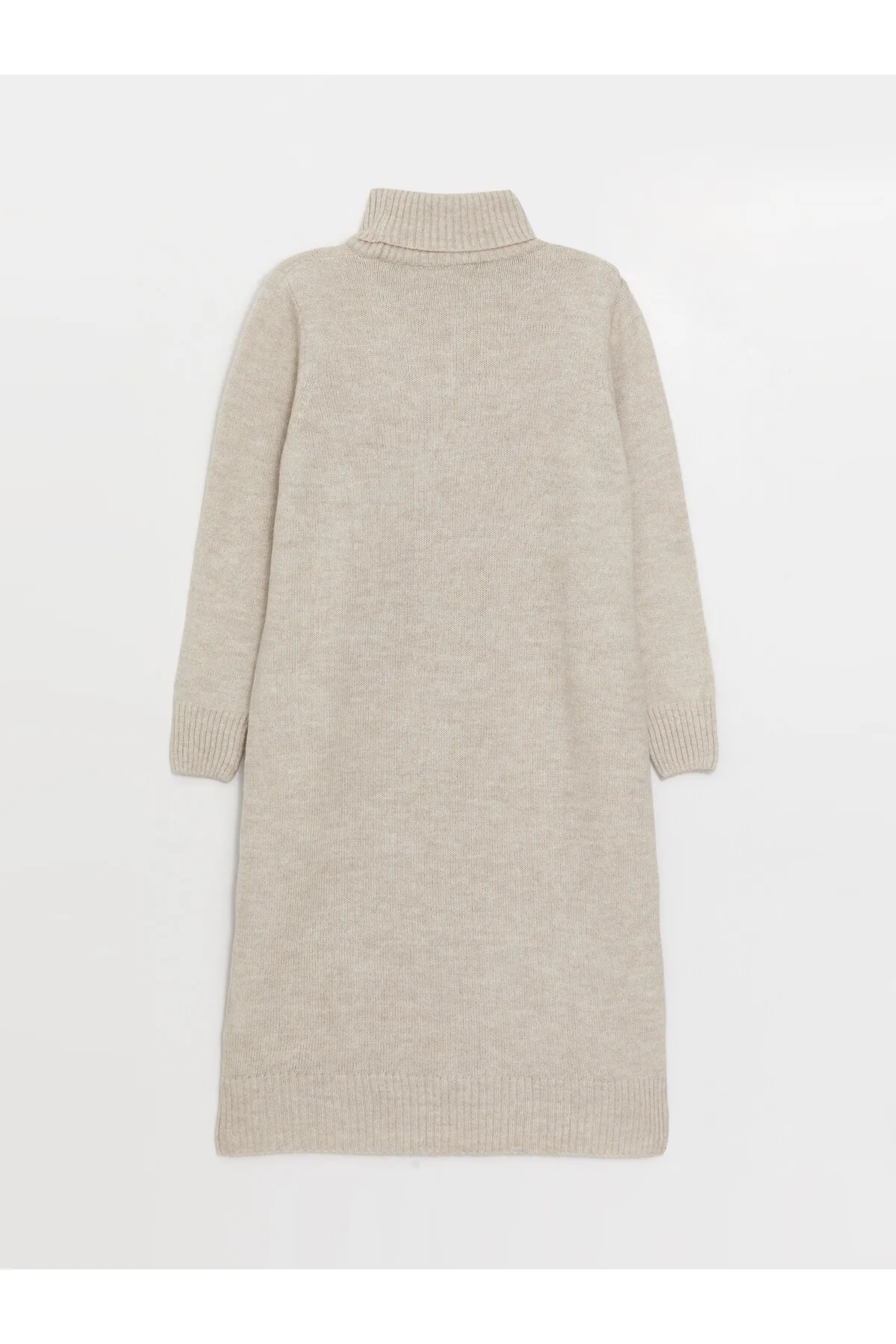 LC Waikiki  Rollkragenpullover, gerades Langarm-Strickkleid für Damen in Übergröße