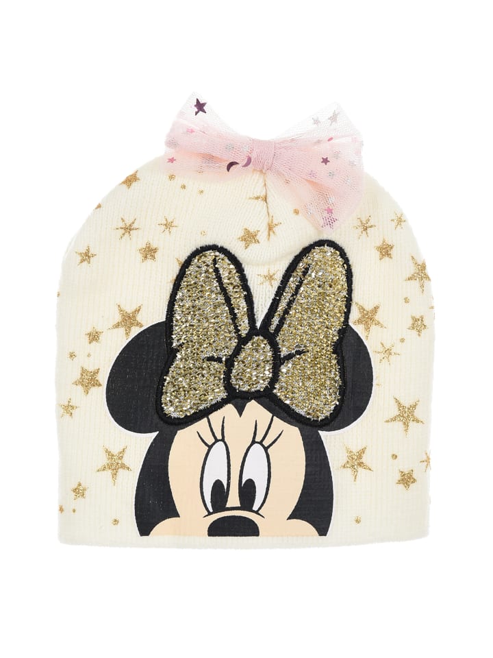 Disney Minnie Mouse Wintermütze Beanie mit Schleife in Weiß günstig kaufen 48