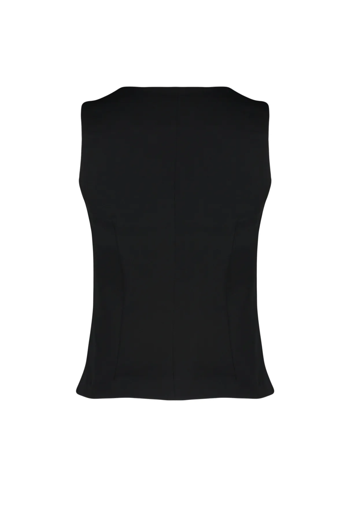 Trendyol Collection  Schwarze, gewebte Weste mit normaler Knopfleiste TWOSS24YE00007