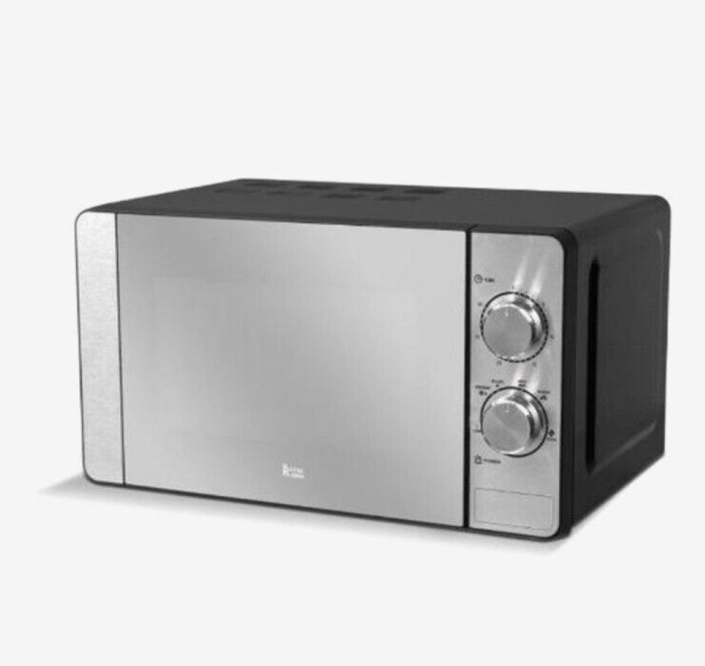 Royal Swiss Mikrowelle, 20 Liter mit Timer, 700 Watt, Silber