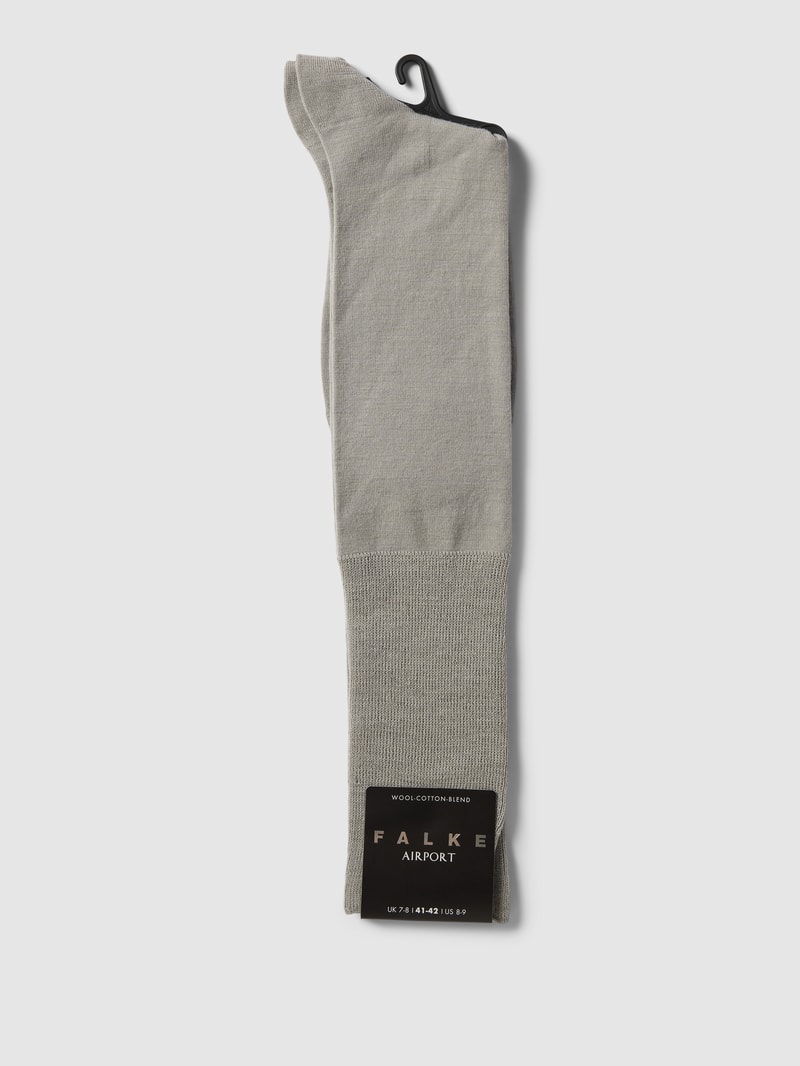 Socken mit elastischem Rippenbündchen Modell 'AIRPORT' in silber