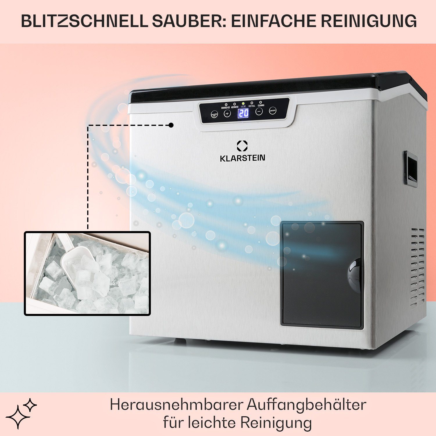 Klarstein Eiswürfelmaschine Icefestival Cube