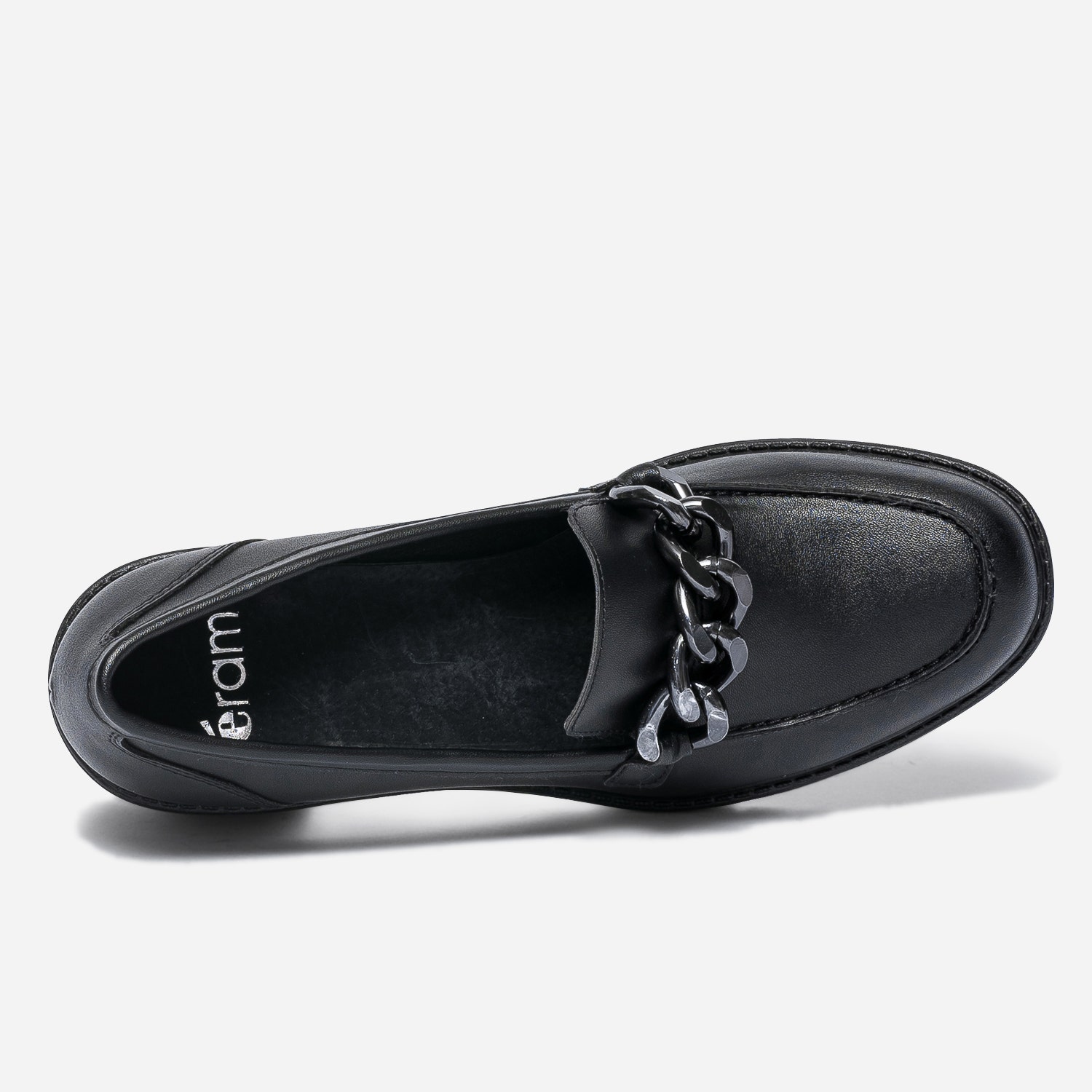 Mocassin à talon noir