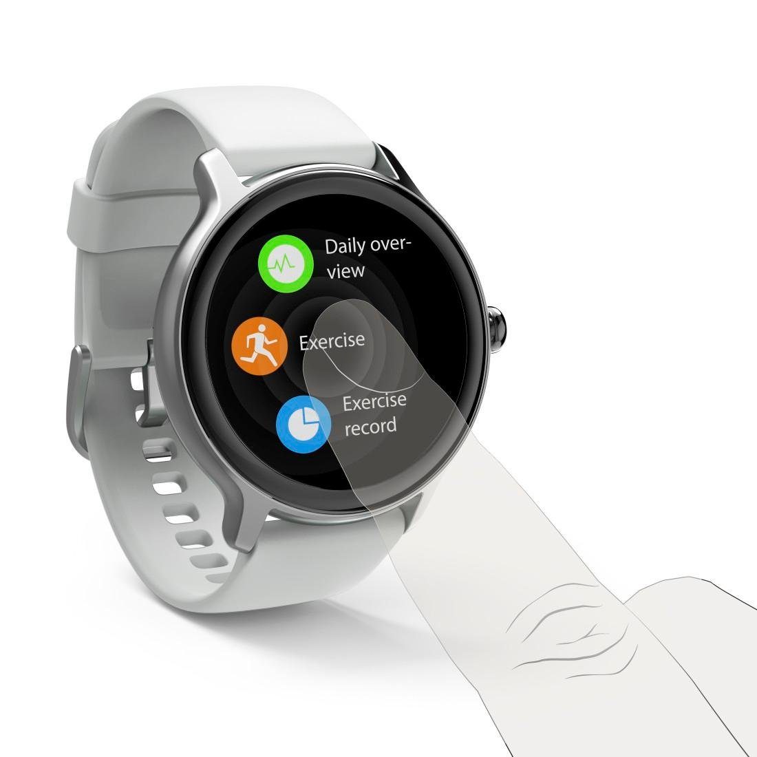 Hama Smartwatch Damen Herren, Fitnesstracker, wasserdicht, Blutsauerstoff Smartwatch (2,79 cm/1,09 Zoll), Herzfrequenz, Timer, Schritte, Kalorien, Schlaf, Stress, Tempo, Musik