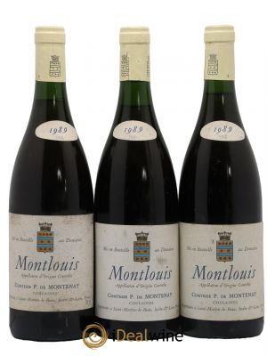 Montlouis-sur-Loire Trie Comtesse de Montenay 1989 - Lot de 3 Bouteilles