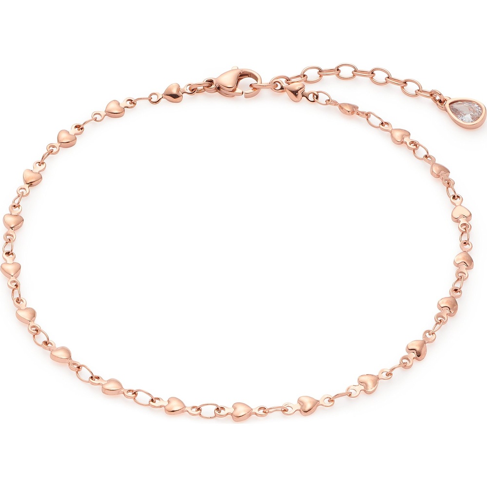 Leonardo Bracelet cheville Acier inoxydable, Cristal Bracelet