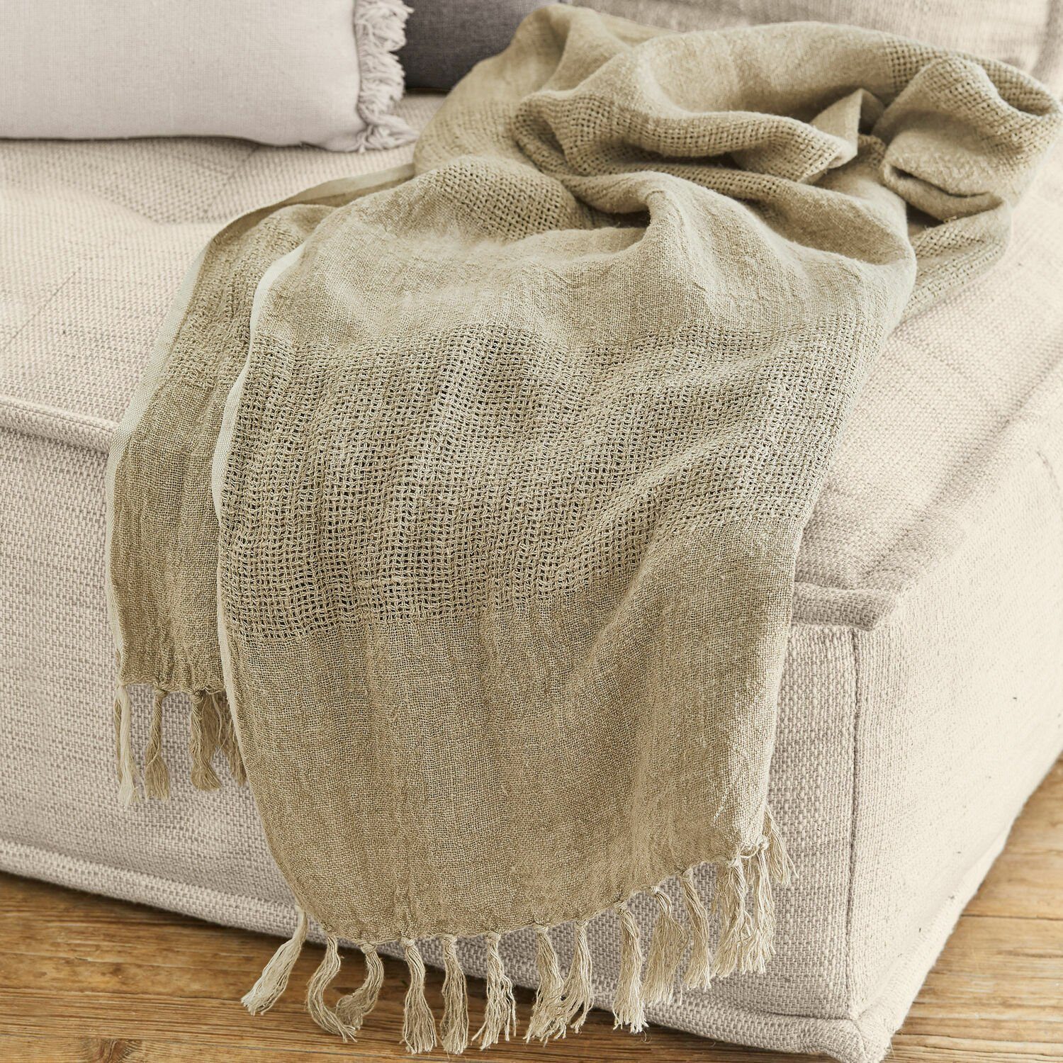 Abschirmdecke, Plaid Tirrases beige, Mirabeau