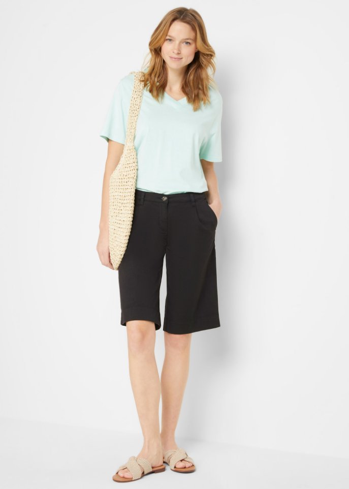 Weite Twill-Shorts