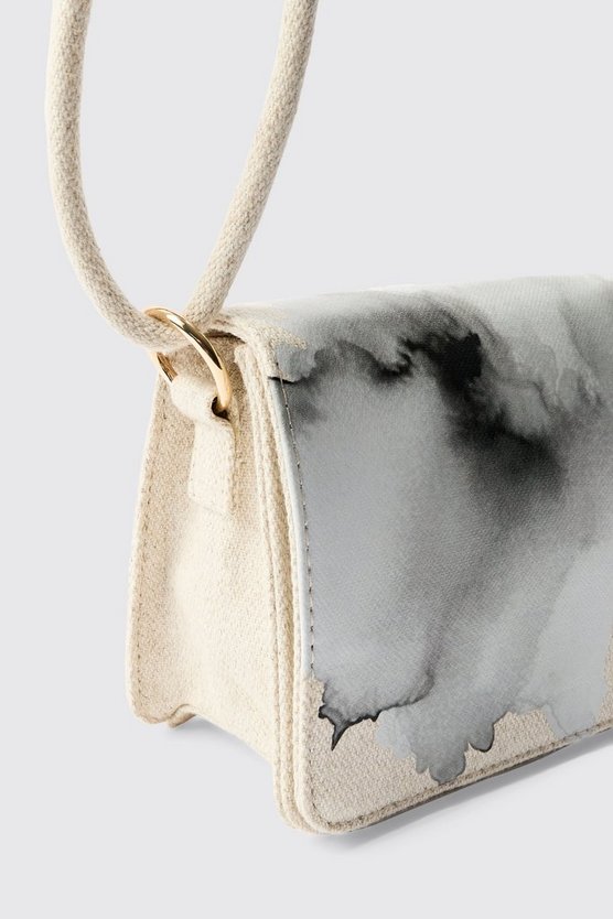 Weiße Twill Schultertasche
