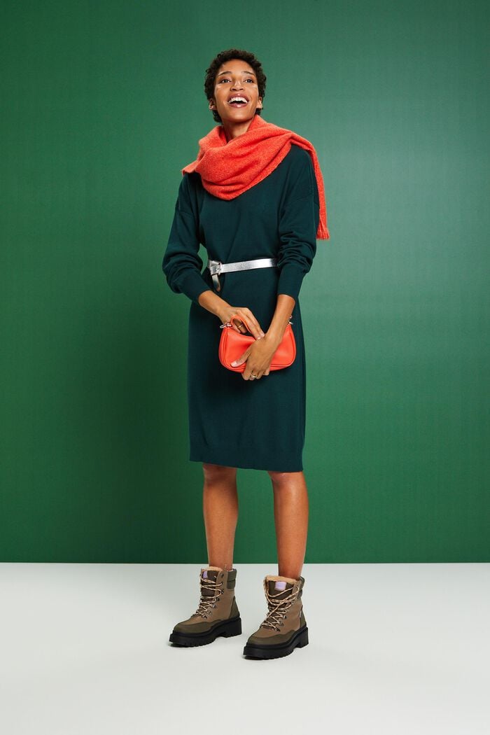 Strickkleid mit Stehkragen