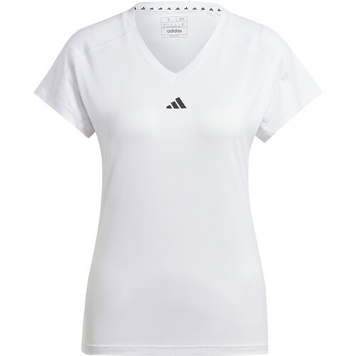 DAMEN SHIRT AEROREADY TRAIN ESSENTIALS MINIMAL BRANDING V-NECK