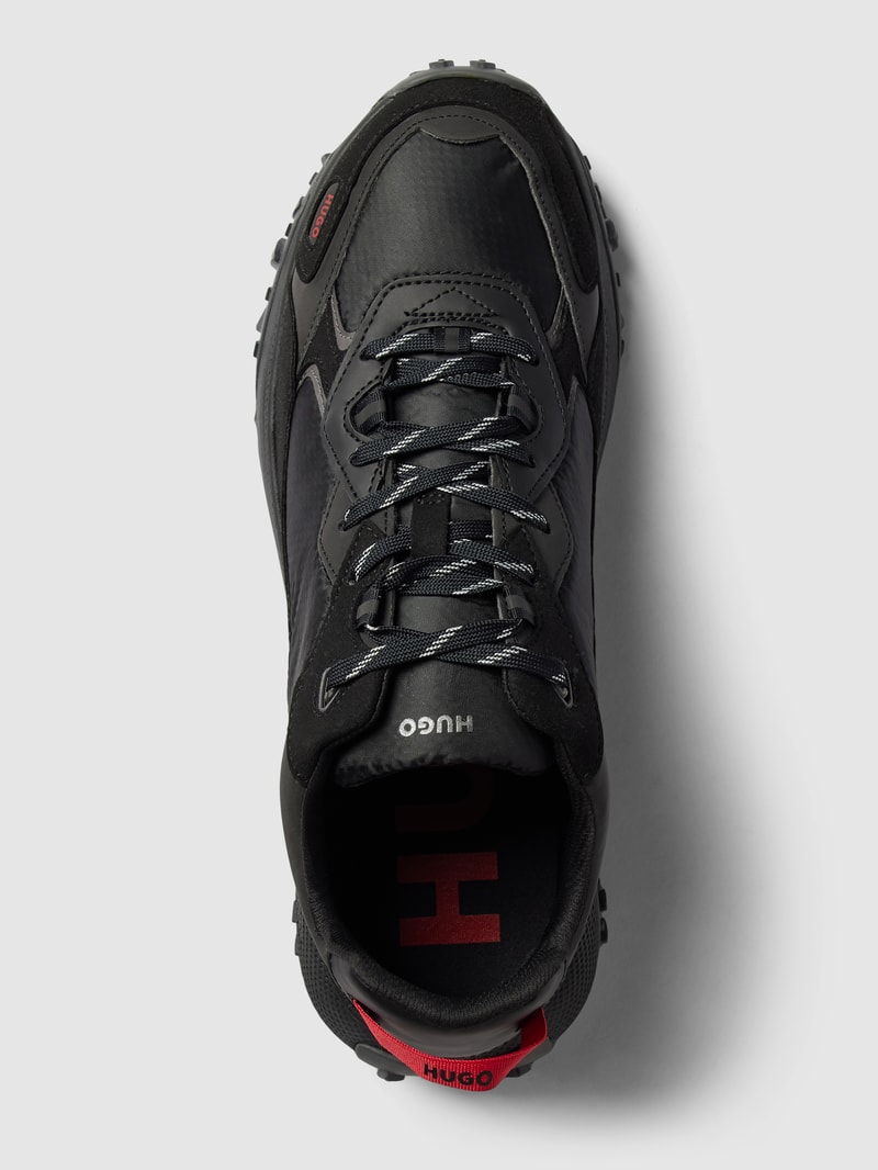 Sneaker mit Label-Print Modell 'GO' in schwarz