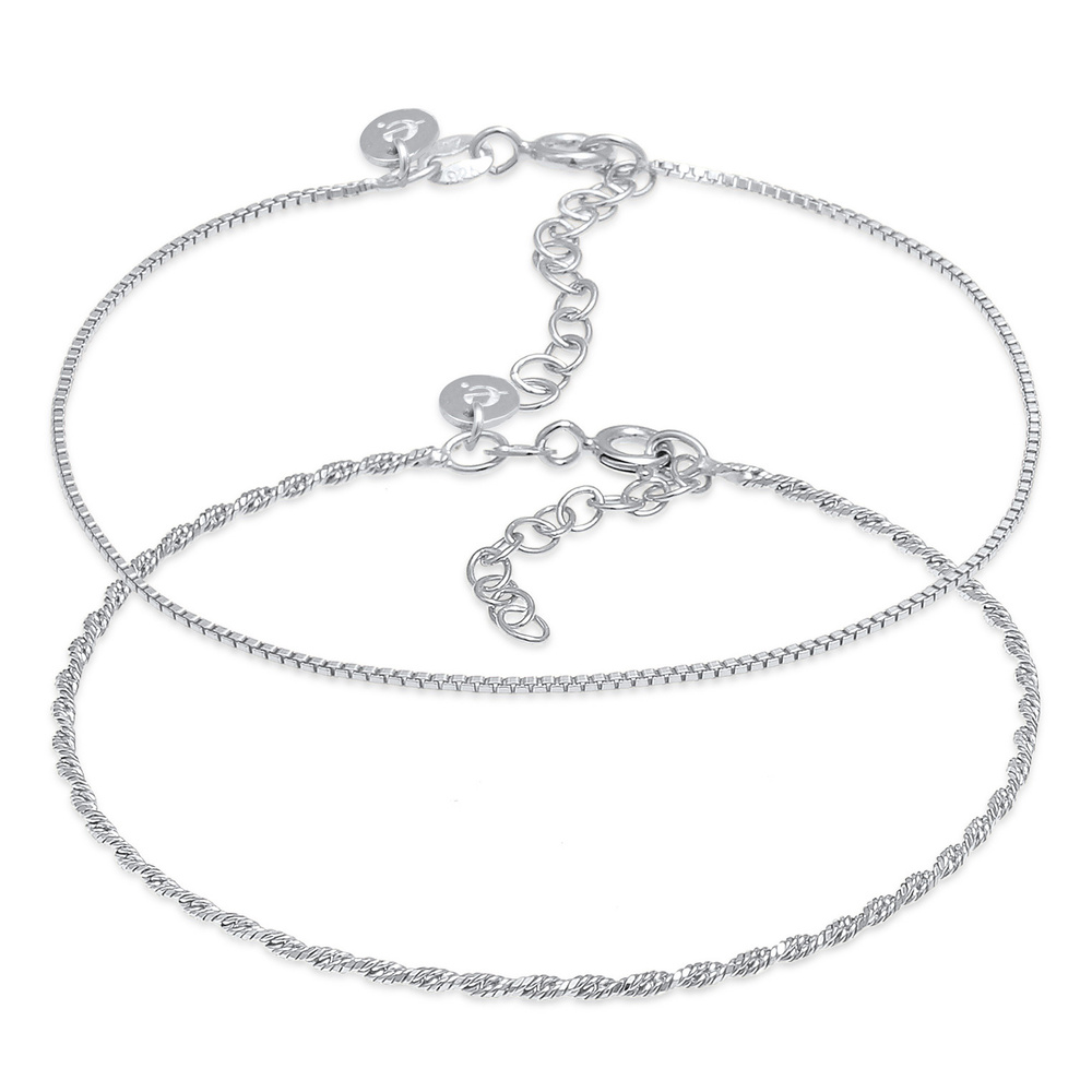 Elli PREMIUM Elli PREMIUM Bracelet Ensemble pour dames Collier cordon vénitien de base en fili Bracelet