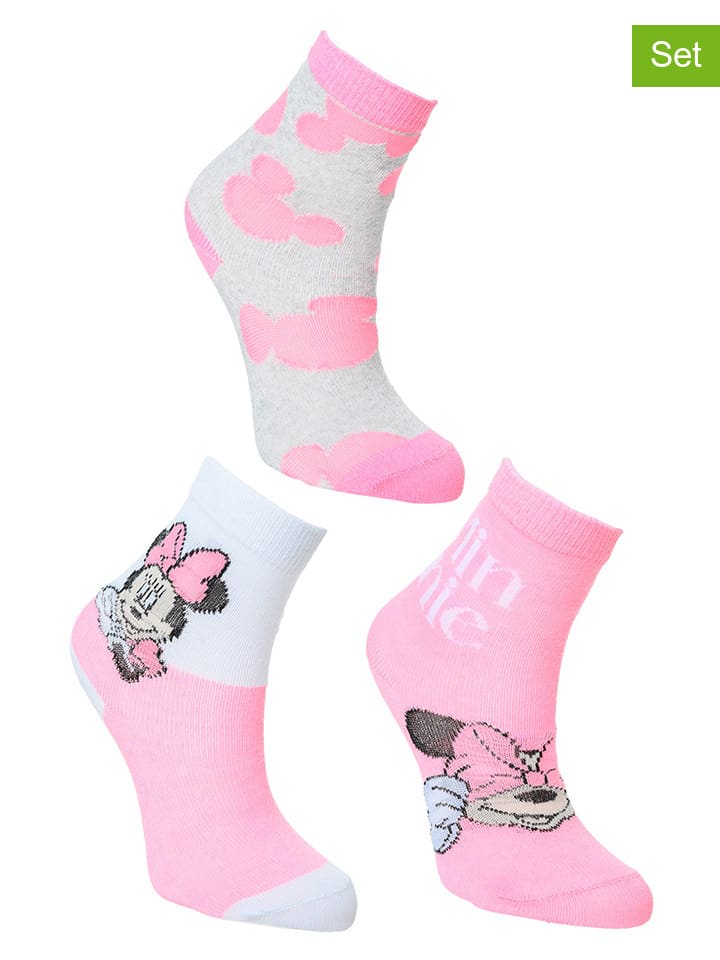 Disney Minnie Mouse 3er-Set: Socken 