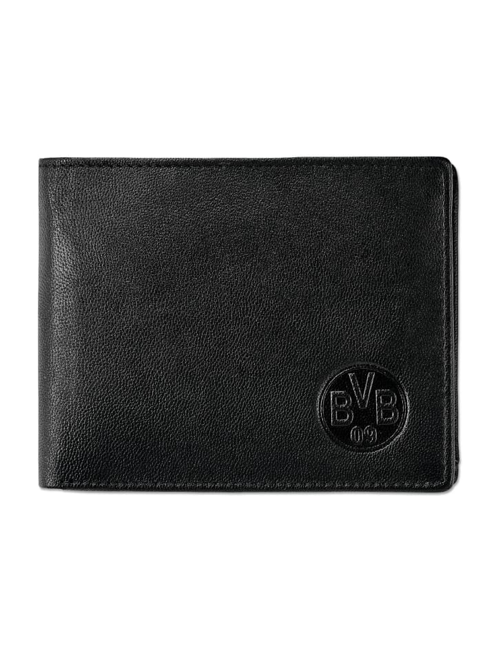 BVB BVB-Ledergeldbörse in schwarz günstig kaufen 15 cm