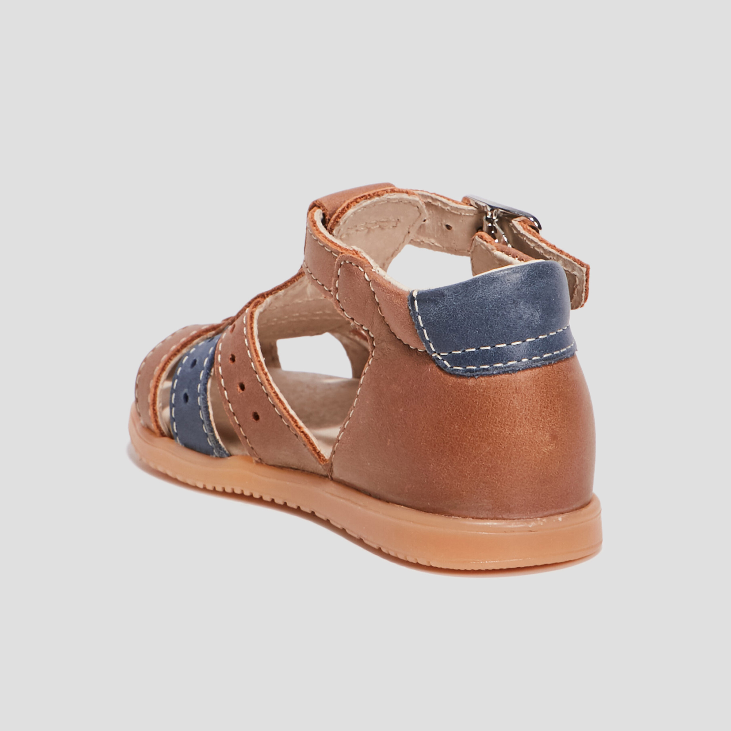 Sandales en cuir camel bébé garçon | La Halle