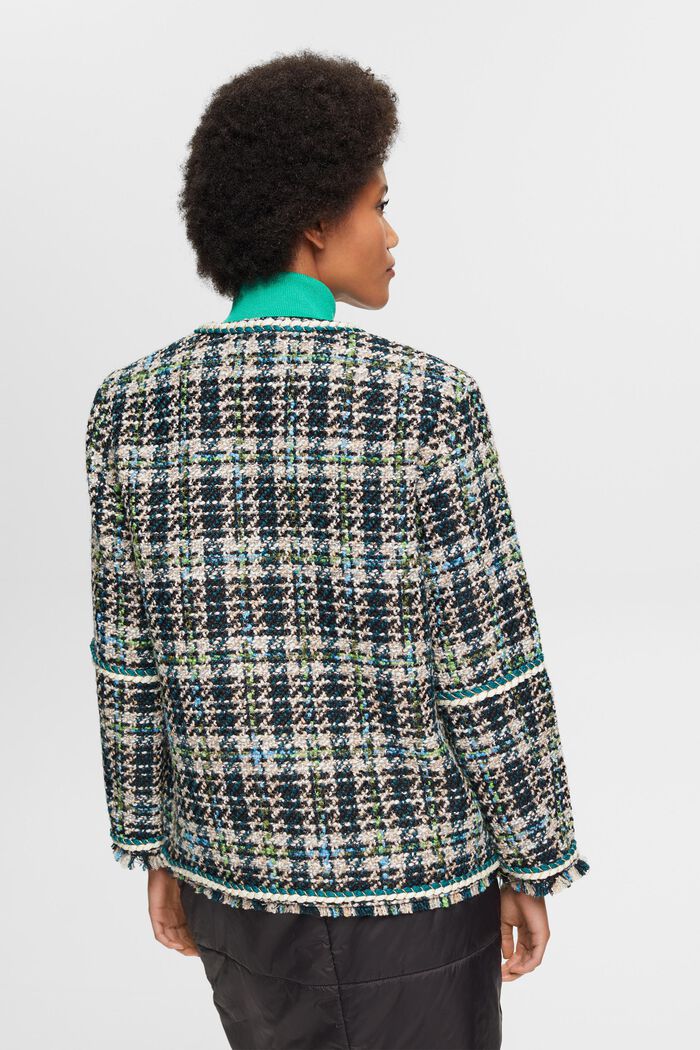 Mehrfarbige Bouclé-Jacke