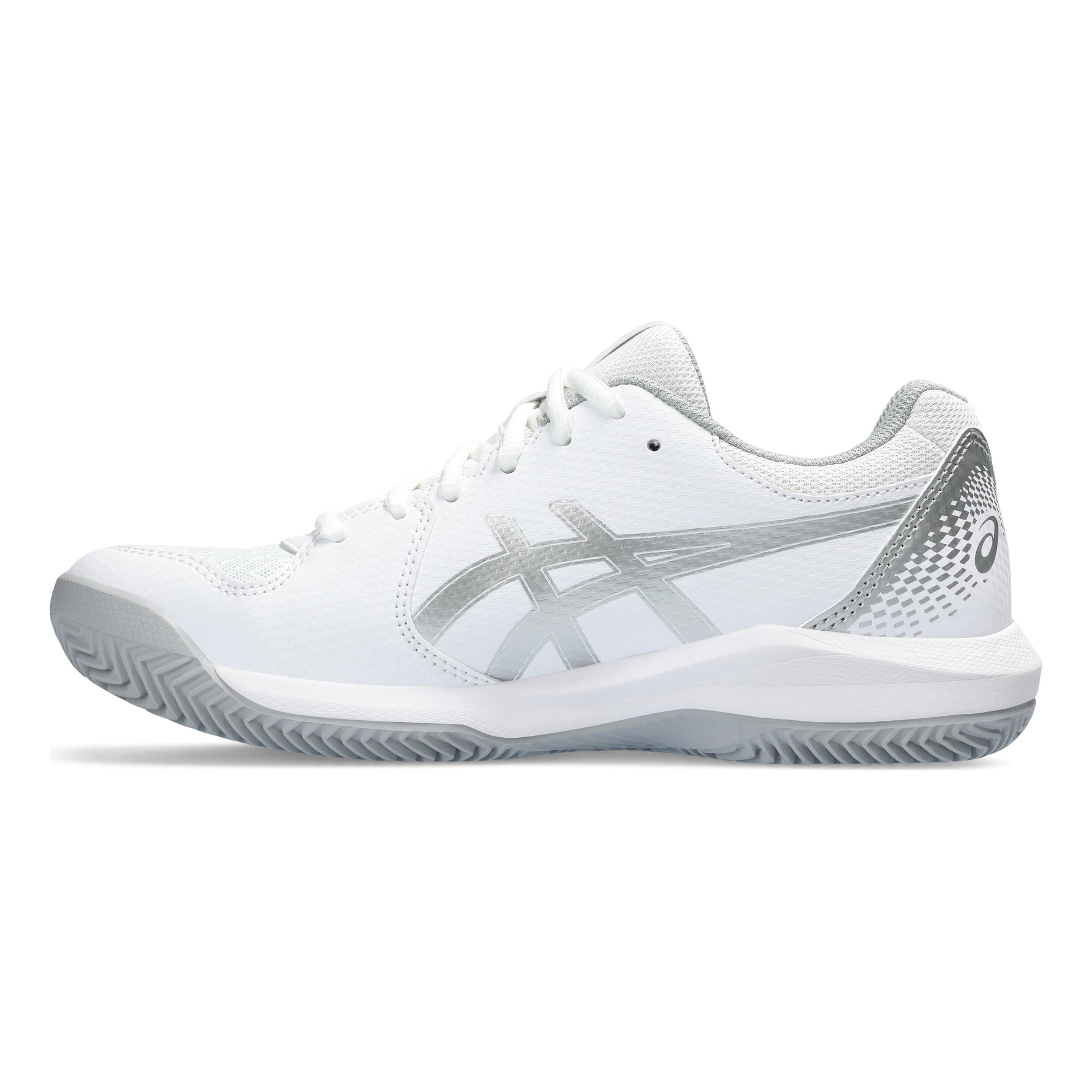 Gel-Dedicate 8 Sandplatzschuh Damen - Weiß, Silber