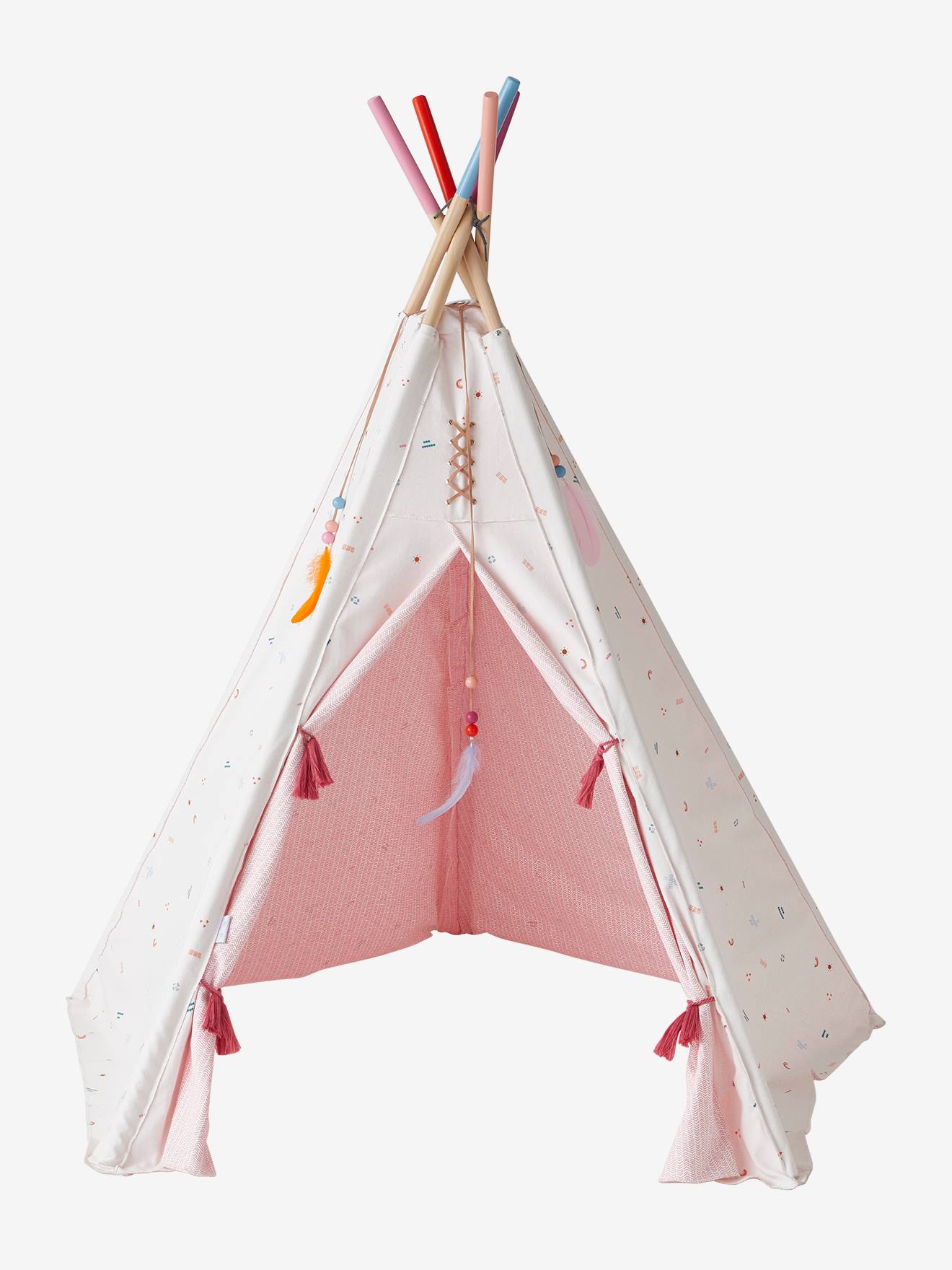 Tipi réversible Petite Sioux rose