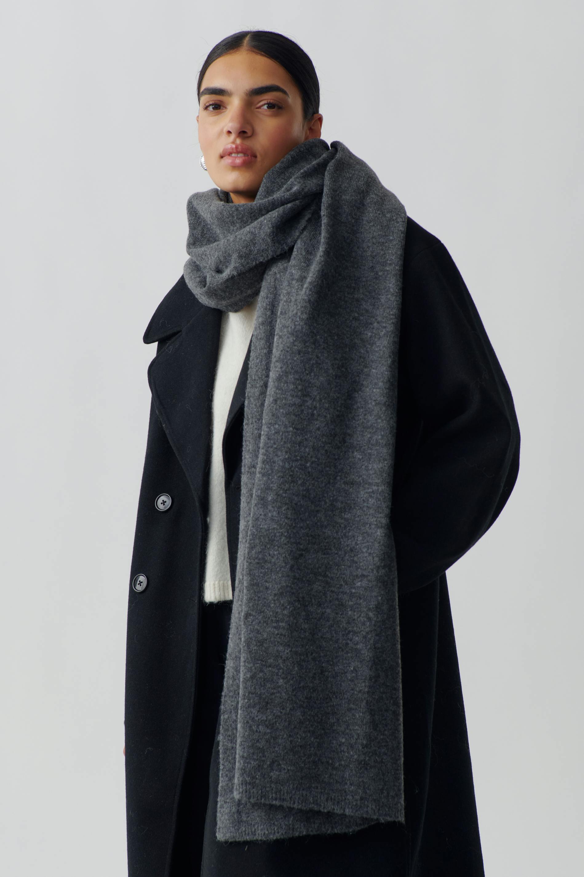 Soft knitted scarf