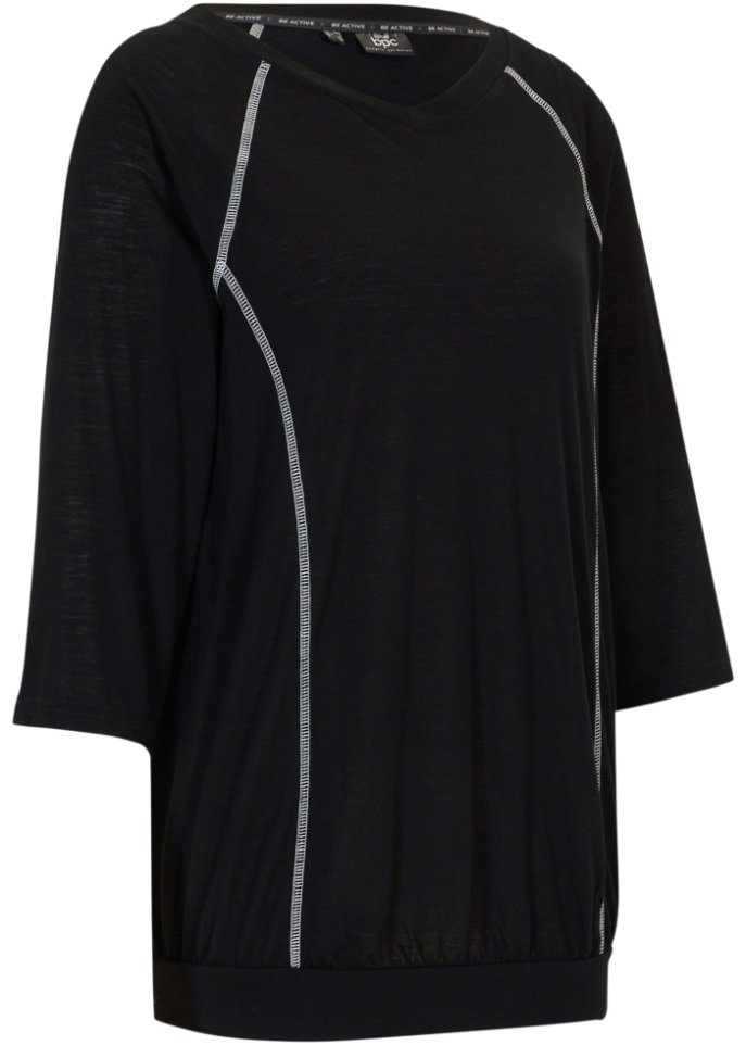 Funktions-T-Shirt mit ¾-Arm, Oversize