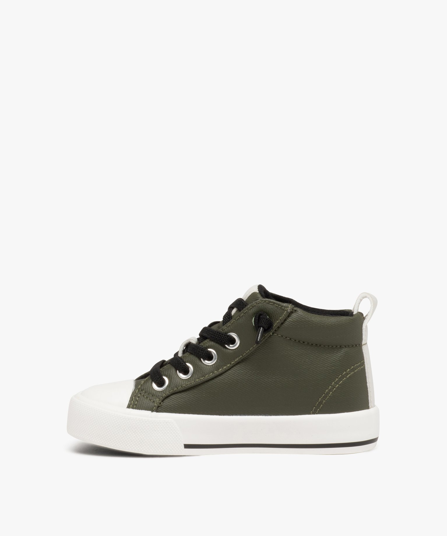 Baskets Garçon mid-cut déperlantes et à semelle épaisse kaki | GEMO