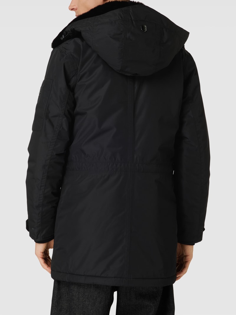 Jacke mit Label-Patch Modell 'PALADIUM' in schwarz