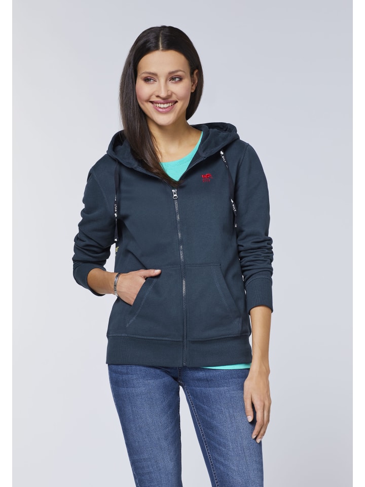 Polo Sylt Kapuzen-Sweatjacke in Blau günstig kaufen