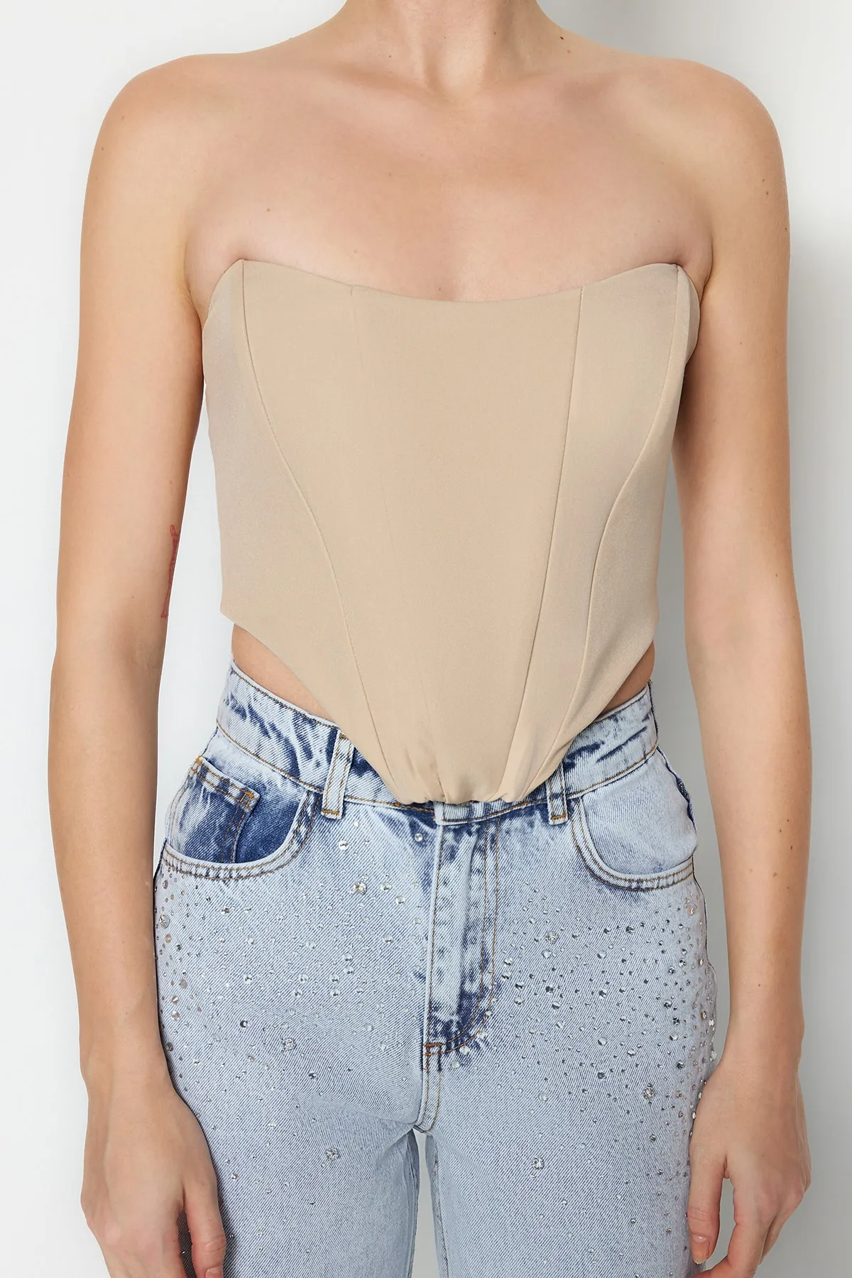 Trendyol Collection  Steiniges trägerloses Bustier TPRSS21BS0032
