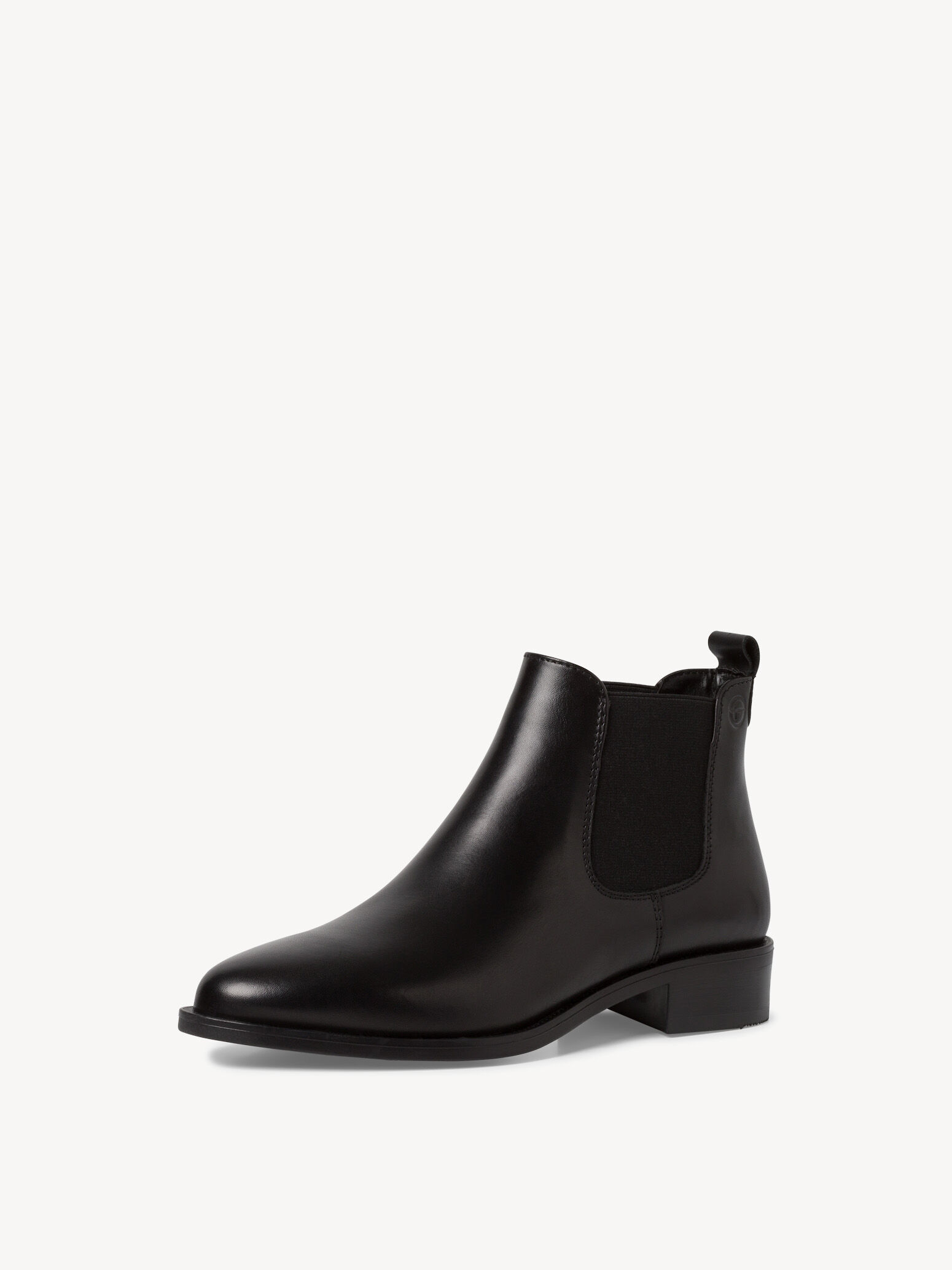 Bottine Chelsea en cuir - noir