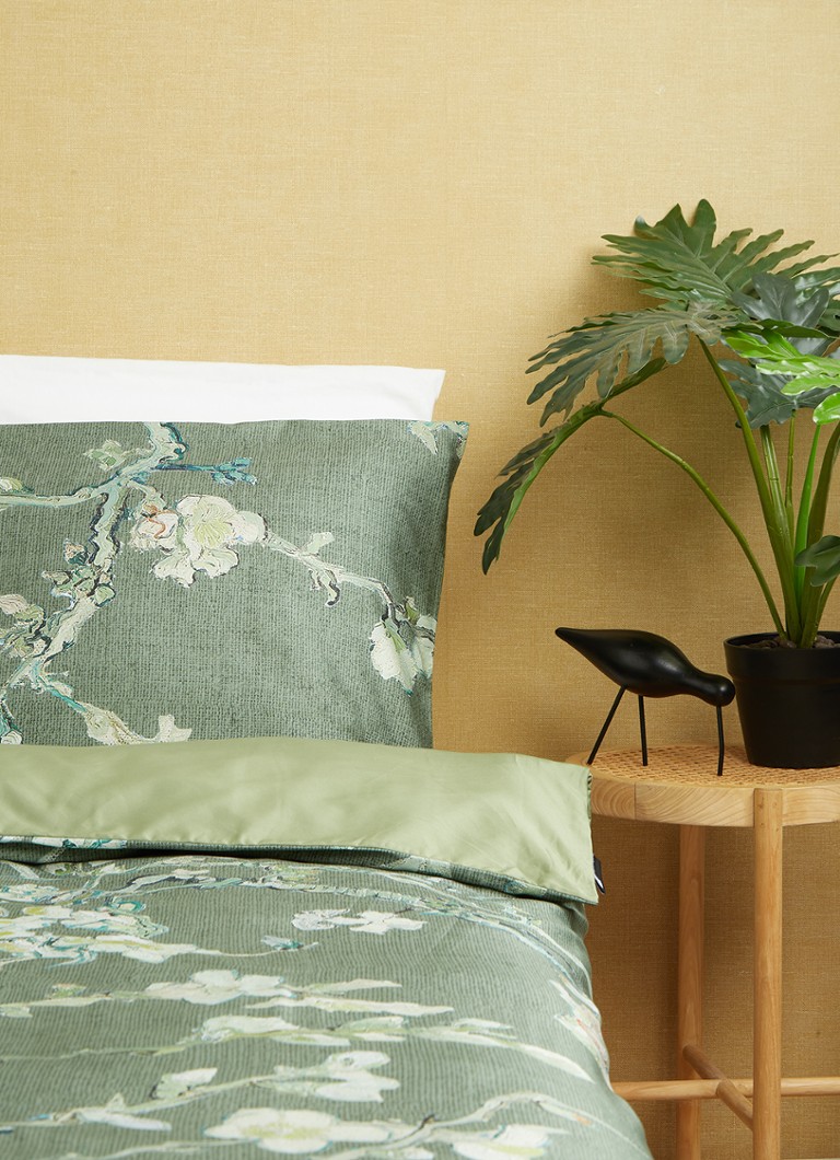 Set de lenjerie de pat „Muzeul Van Gogh înflorit” din satin de bumbac cu 220 de fire; fețe de pernă incluse.