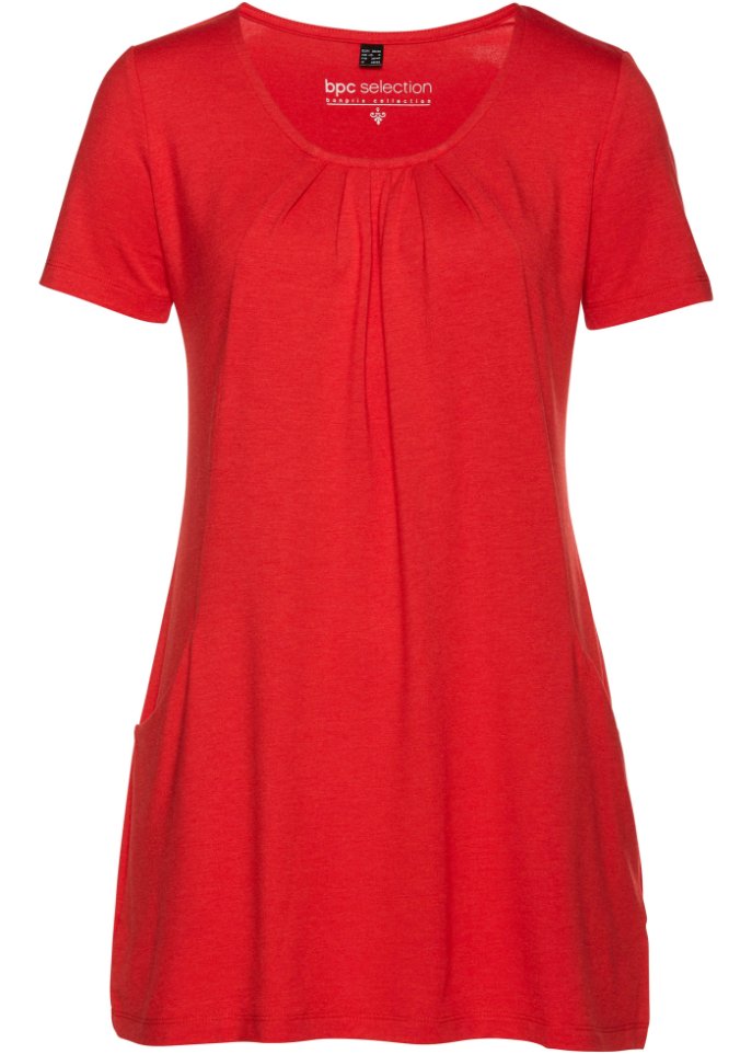 Longshirt mit rundhals Dekollete
