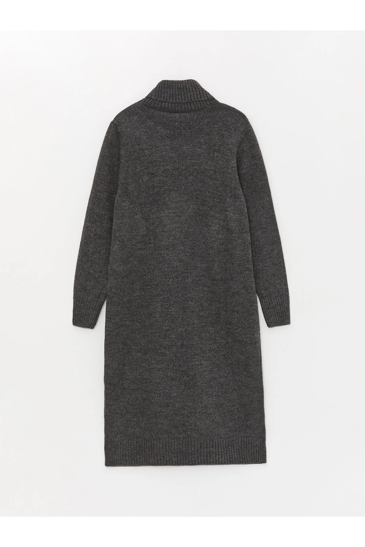 LC Waikiki  Rollkragenpullover, gerades Langarm-Strickkleid für Damen in Übergröße