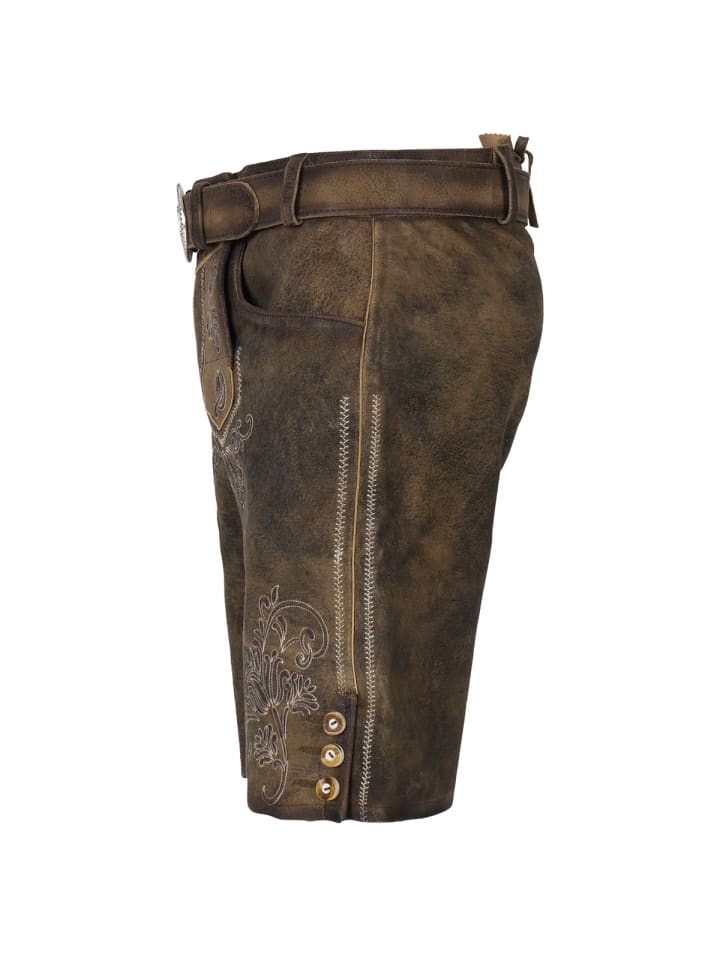 KRÜGER Lederhose Paolo in hellbraun günstig kaufen