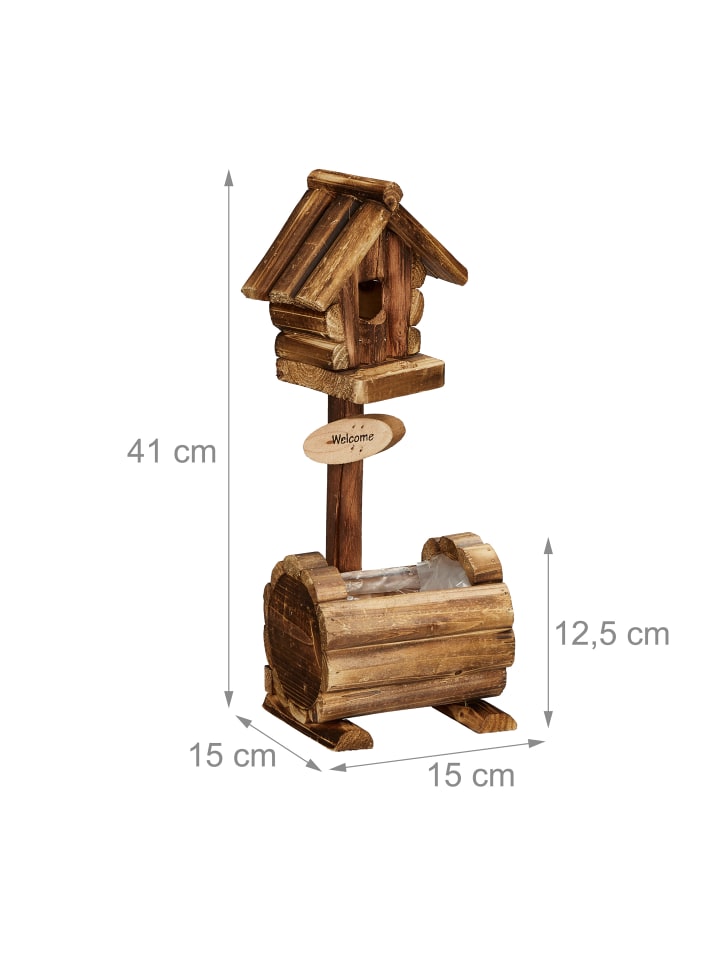 relaxdays Deko Vogelhaus in Natur günstig kaufen onesize