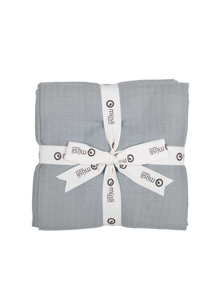 müsli Pucktuch 2er-Pack in Jasmin blue günstig kaufen 120 x 120 cm
