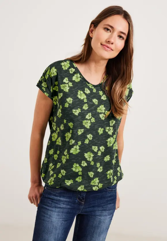 CECIL Printshirt mit Smockdetail