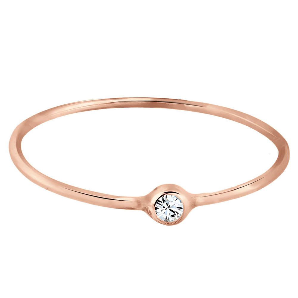 Elli Elli Bague Femmes Solitaire avec Cristal en Argent Sterling 925 Bague