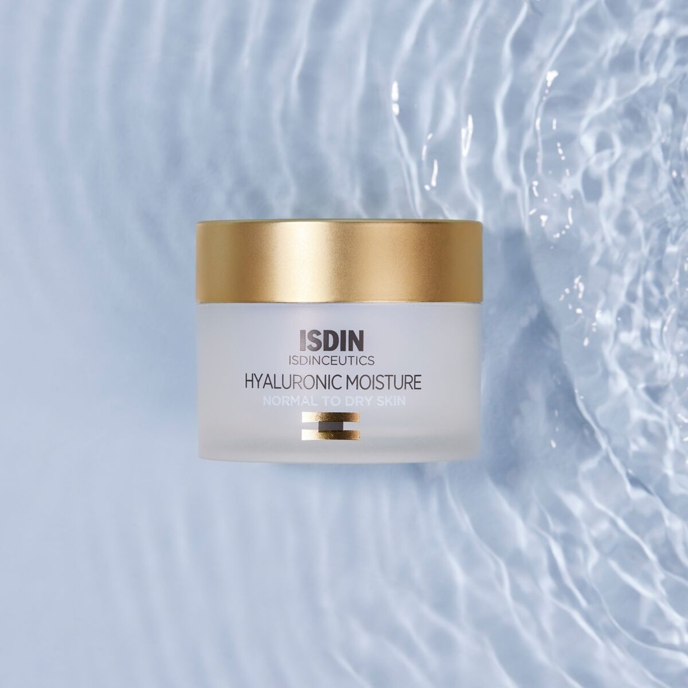 isdin Hyaluronic Moisture Peaux Normales à Sèches Crème de jour hydratante à l'acide hyaluronique Peaux Normales à Sèches