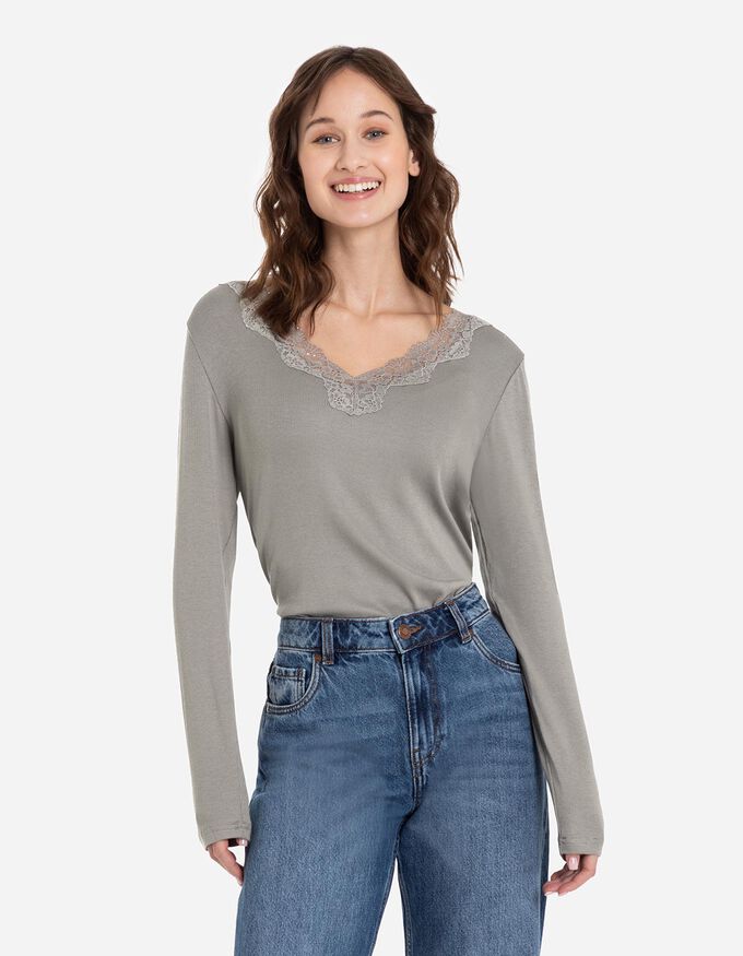 Langarmshirt - LENZING™ ECOVERO™