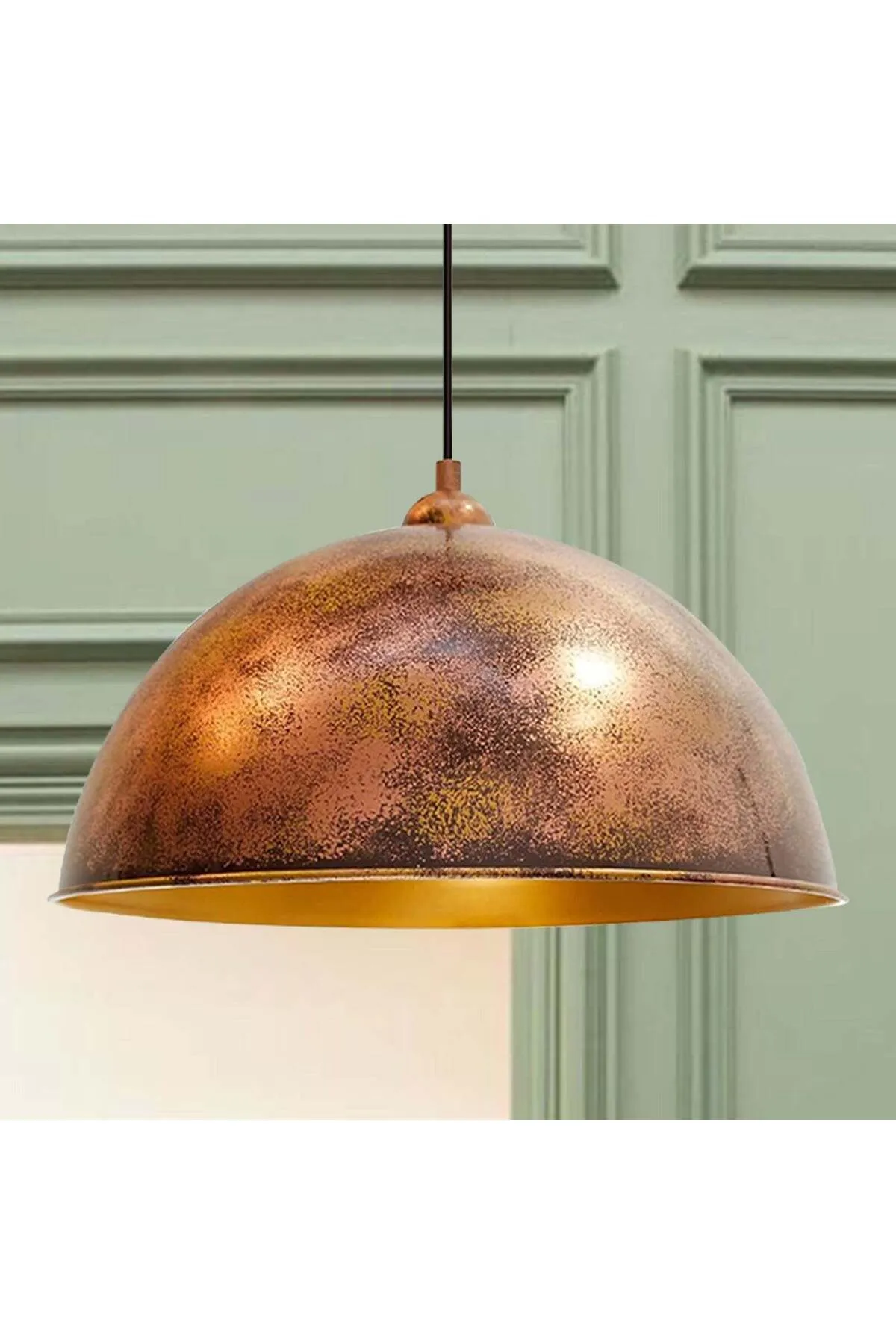 Bamyum  Vintage Handgemalte Metall Hängelampe