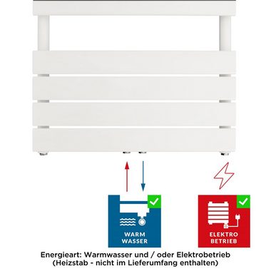 Aquabad® Badheizkörper AUREA Handtuch Heizkörper Mittelanschluss 50mm, 50x100cm, 478W