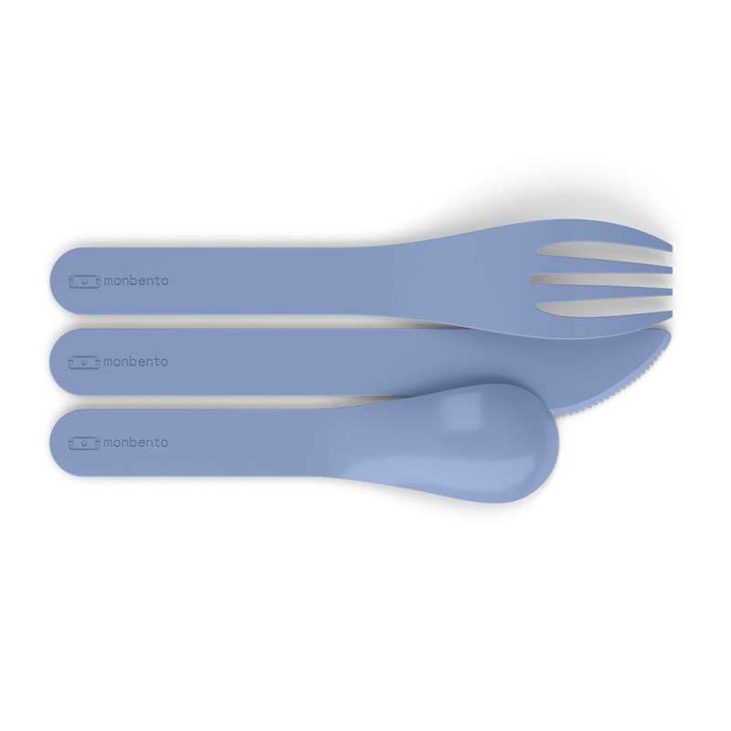 Set de 3 couverts bleu Monbento