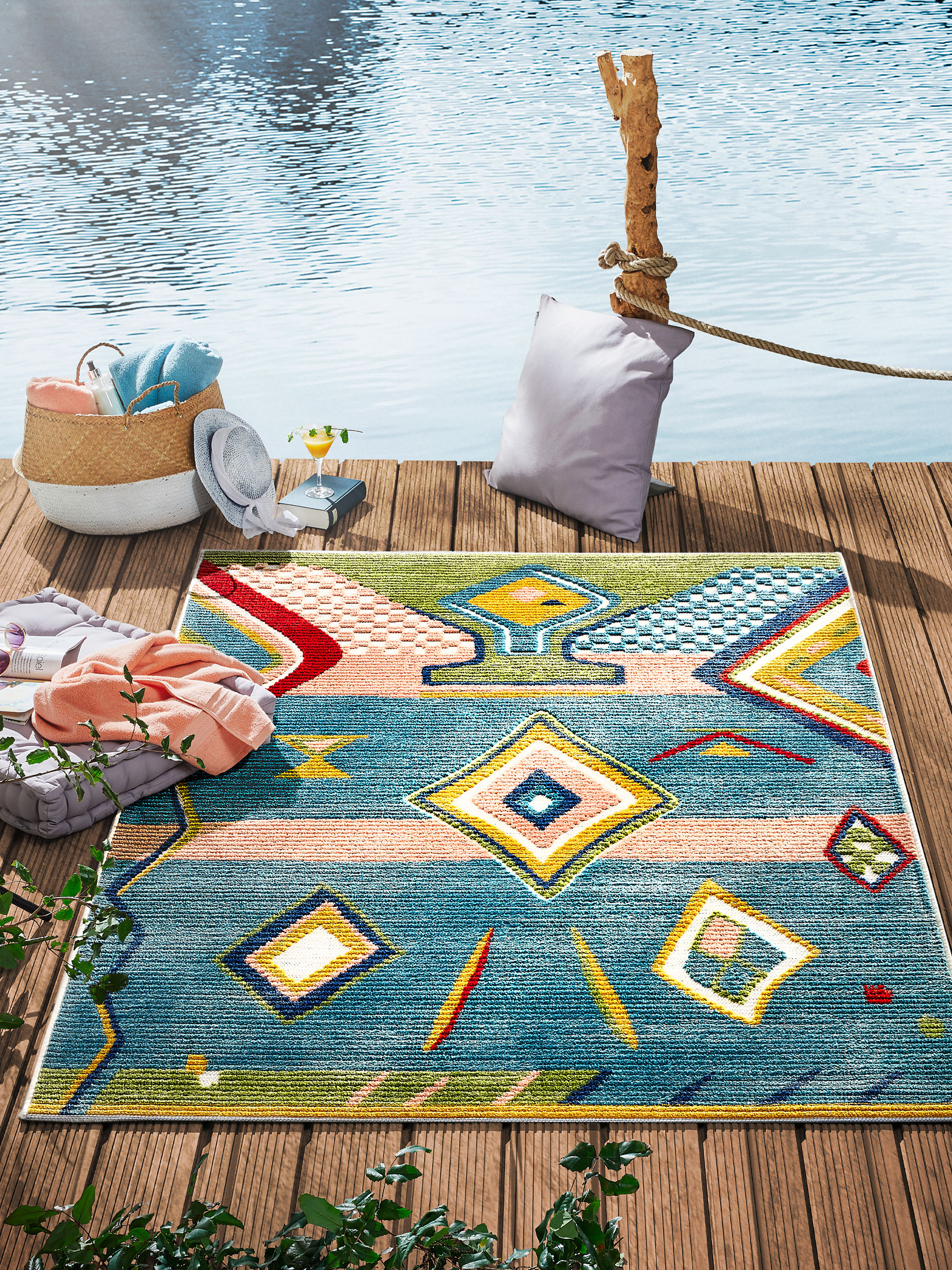 Sumba Outdoor-Teppich, Multicolor