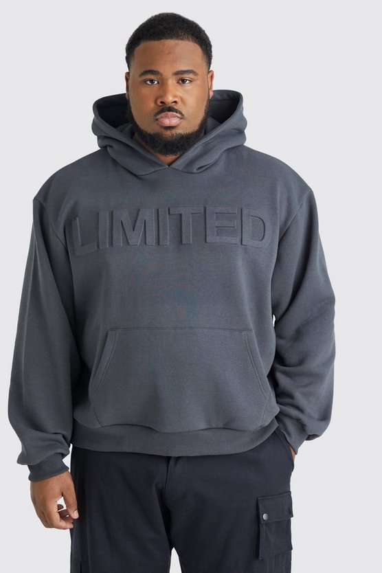 Plus kastiger Oversize Hoodie mit Limited-Prägung