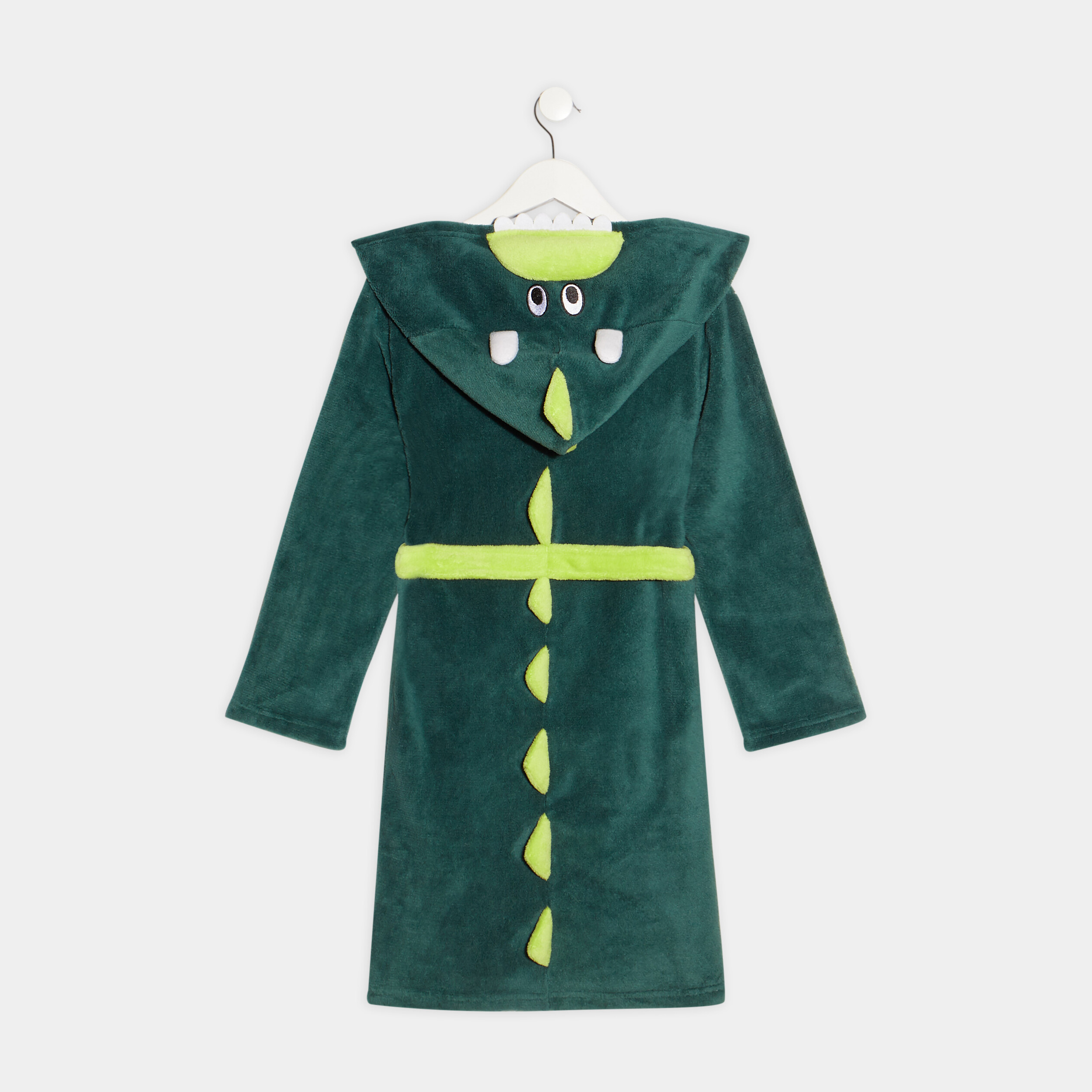 Peignoir ceinturé à capuche vert garçon | La Halle