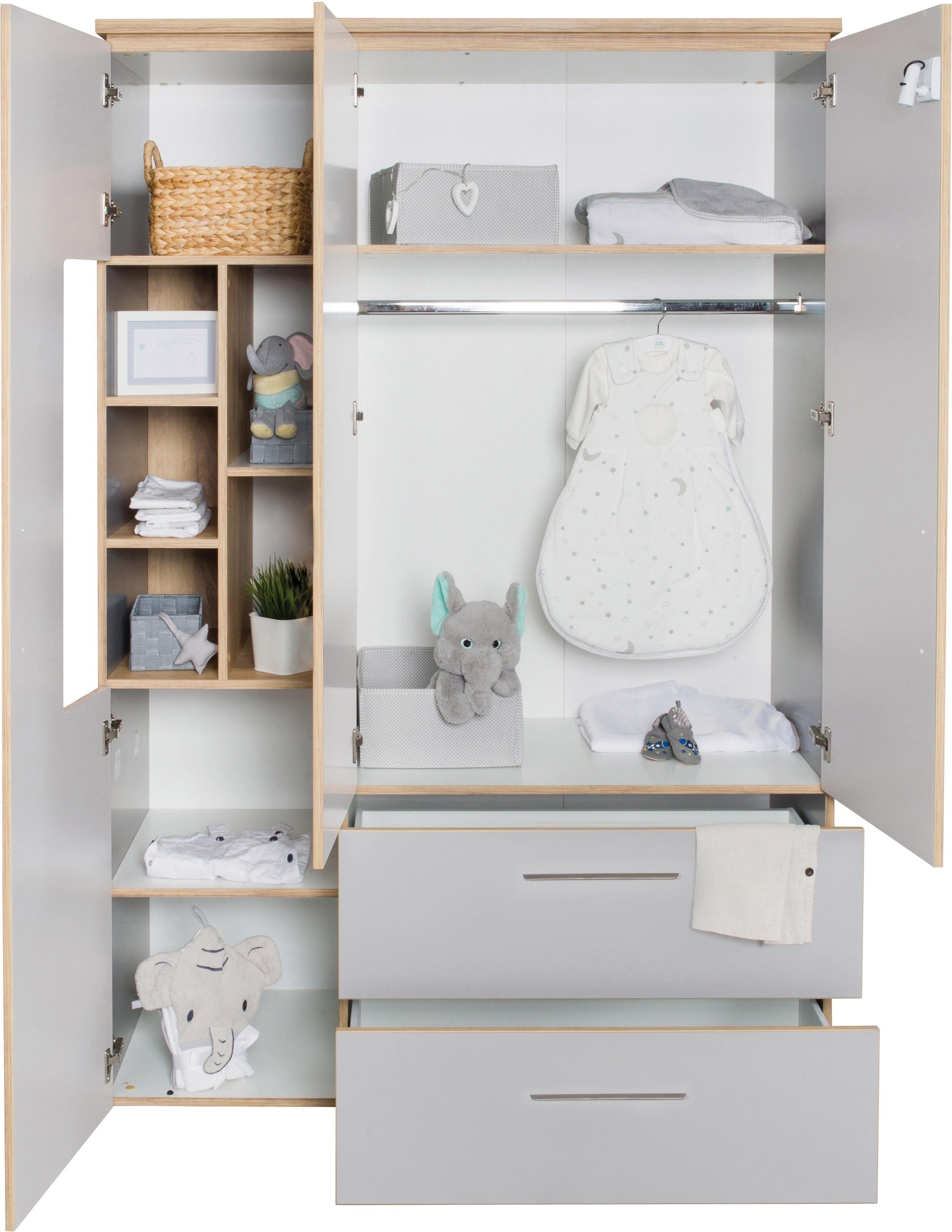 roba® Kinderkleiderschrank Tobi, 3-türig