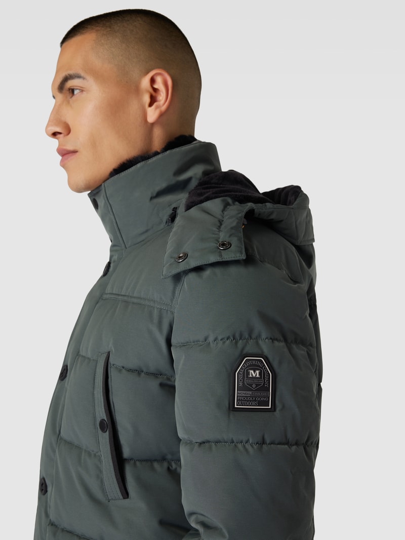 Jacke mit Druckknopfleiste Modell 'CLARK' in olivgrün